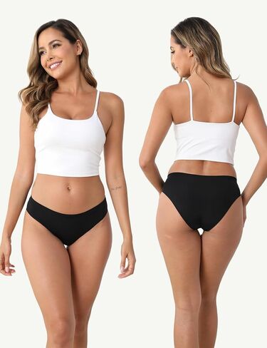 Women's Seamless Underwear Stretch Bikini Panties No Show Invisible Hipster XS to 3XL 6 Pack in Kuwait