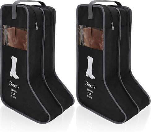 2 Pack Boot Storage Bag, Portable Dust Proof Boot Bags for Cowboy Boots, Shoe Cover Protector Bag for Boots Storage and Organizer Packing, Tall Boot Storage Carry Bag for Travel and Daily Use in Kuwait