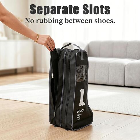 2 Pack Boot Storage Bag, Portable Dust Proof Boot Bags for Cowboy Boots, Shoe Cover Protector Bag for Boots Storage and Organizer Packing, Tall Boot Storage Carry Bag for Travel and Daily Use in Kuwait