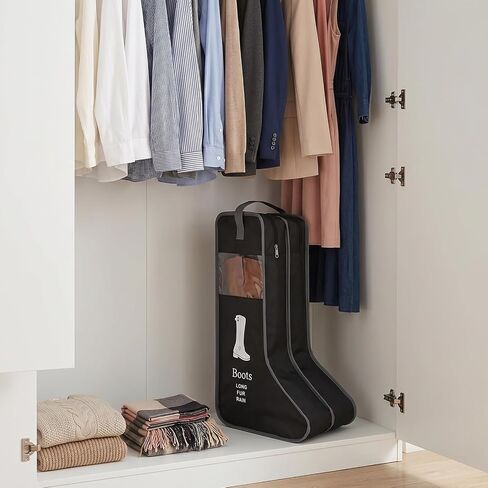 2 Pack Boot Storage Bag, Portable Dust Proof Boot Bags for Cowboy Boots, Shoe Cover Protector Bag for Boots Storage and Organizer Packing, Tall Boot Storage Carry Bag for Travel and Daily Use in Kuwait
