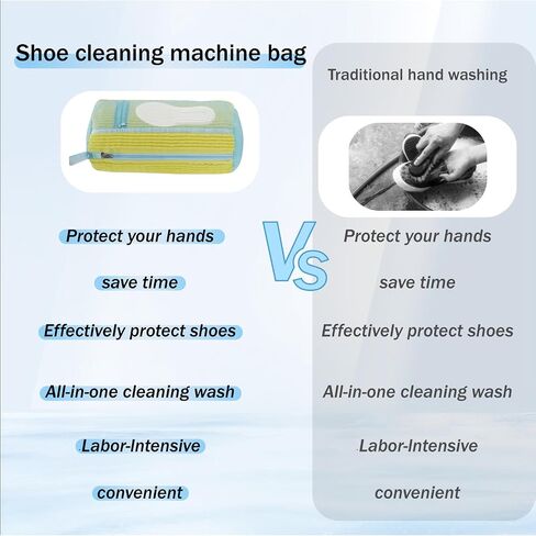 2 In 1 Shoe Washing Machine Bag,Upgrade with Mesh Insole Slot,Laundry Bag for Washer and Dryer,Drying,Shoes Machine Cleaner,for All Shoe Types in Kuwait