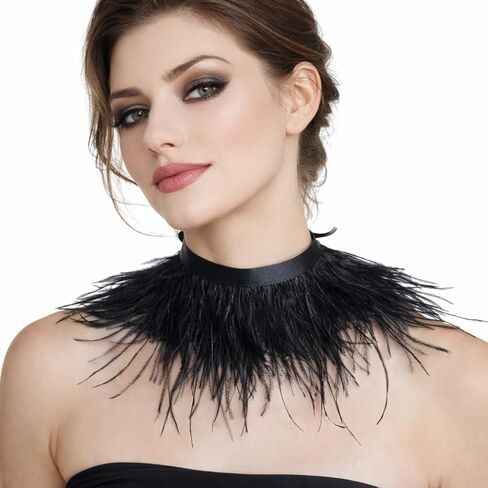 Victorian Ruffle Collar for Women Gothic Vampire Costume Accessory Detachable Renaissance Neck Ruffle with Gemstone in Saudi Arabia