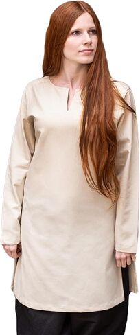 Burgschneider Womens Medieval Under Tunic Greta 100% Cotton Viking Historical Clothing for LARP Reenactment Fantasy Costume in Saudi Arabia