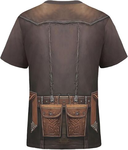 Men’s Halloween Costume T Shirt 3D Graphic Tee Funny Short Sleeve Crew Neck Shirt for Party Cosplay in Saudi Arabia