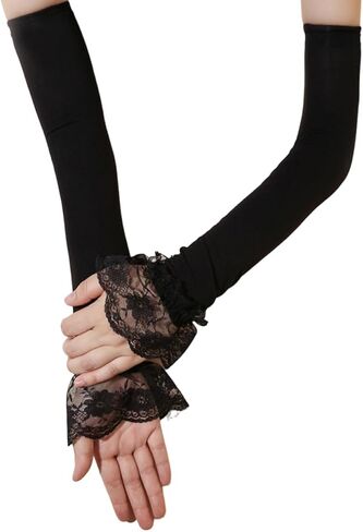 AUOCATTAIL Women's Long Lace Fingerless Gloves Gloves Bridal Prom For Wedding Party Tea Parties Costume Accessories in Kuwait