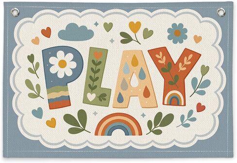 Christian Nursery Decor Canvas Wall Hanging Banner, God Says I Am Woodland Animal Bible Verse Wall Banner Flag for Kids Nursery Toddler Room Playroom Church Decor, 20x30 Inch in Saudi Arabia