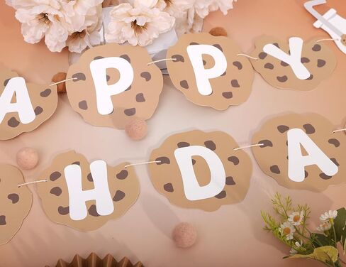 MILK AND COOKIES HAPPY BIRTHDAY BANNER, FOOD THEME PARTY DECORATIONS, FUN BABY SHOWER BANNER, IF YOU GIVE A MOUSE A COOKIE, MONSTER BIRTHDAY DECORATION PARTY PHOTO PROPS in Saudi Arabia