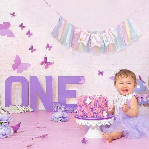 1st Birthday High Chair Banner for Girls - Pastel Macaron Tulle Banner with Cute Bird Design, Colorful Floral Highchair Banner, This Bird Is One Party Decoration, this chick is one birthday decorations in Saudi Arabia