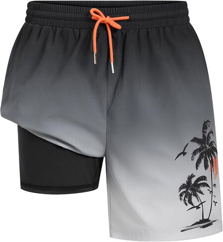 Men's Swim Trunks, Hawaiian Beach Shorts with Pockets Mens Board Shorts in Saudi Arabia