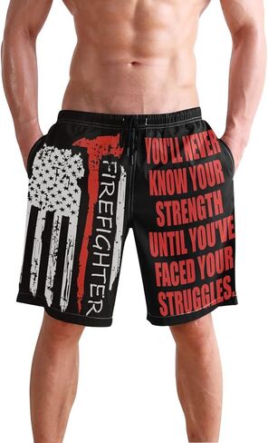 Cindly Mens Swim Trunks Beach Board Shorts Mesh Lining Swimwear Bathing Suits with Pockets in Saudi Arabia