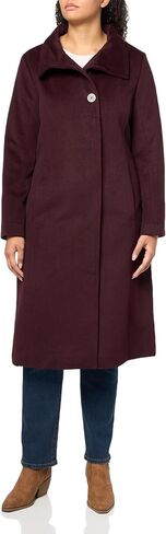 Kenneth Cole Women's Classic Wool Walker W Three Button Stand Collar and Back Belt Detail in Kuwait