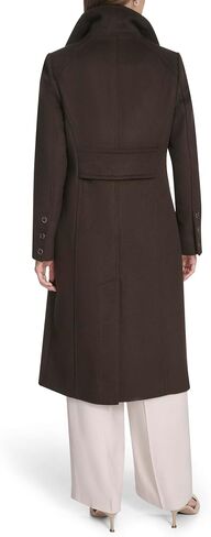 Kenneth Cole Women's Classic Wool Walker W Three Button Stand Collar and Back Belt Detail in Kuwait