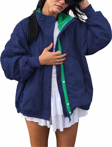 Womens Windproof Outdoor Jacket Fleece Lined Lightweight Coat in Saudi Arabia