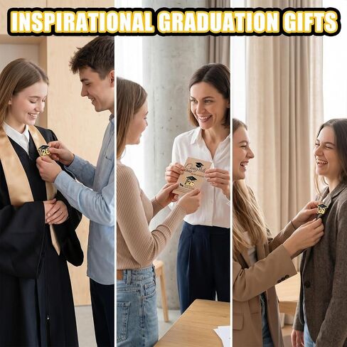 50 Pcs Graduation Pins Class of 2026 Memorial Enamel Pins with Inspirational Cards Graduation Gifts Bulk Doctoral Cap Badge Keepsakes for Graduate College Teacher Grad Party Favors in Saudi Arabia