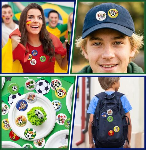 24Pcs 2026 World Soccer Button Pins America Canada Mexico Tinplate Badge Brooch Sports Themed Party Favors Decoration Game Day Accessories Souvenir Gift for Football Lovers Fans Clothes Backpacks Hats in Saudi Arabia