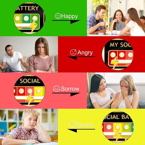 My Social Battery Slider Pin,7 Days a Week Fun Enamel Emotional Badge,My Social Battery Slider Pin for Clothing Decoration Backpacks Bags Hats Gifts（2 PCS) in Saudi Arabia