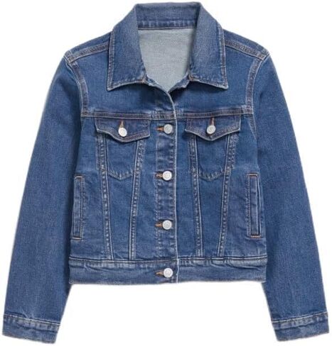 Chicbaby Kids Denim Jean Jacket for Boys & Girls, Classic Blue Button-Up Outerwear with Pockets, Lightweight Coat for Spring in Saudi Arabia
