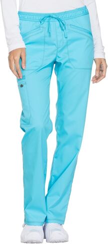 Dickies Essence Mid Rise Straight Leg Drawstring Pant, DK106, M, Turquoise in Kuwait