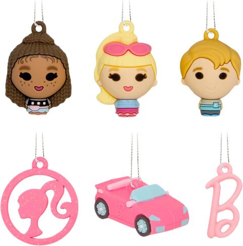 Hallmark Mini Christmas Ornaments, Barbie Miniature Ornaments, Shatterproof, Set of 6, Gifts for Barbie Fans in Saudi Arabia