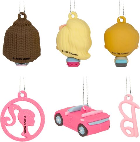 Hallmark Mini Christmas Ornaments, Barbie Miniature Ornaments, Shatterproof, Set of 6, Gifts for Barbie Fans in Saudi Arabia