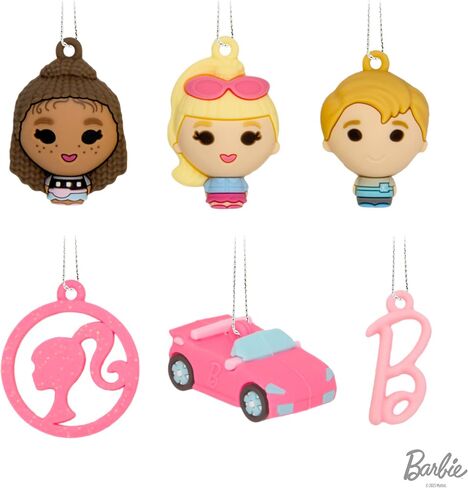 Hallmark Mini Christmas Ornaments, Barbie Miniature Ornaments, Shatterproof, Set of 6, Gifts for Barbie Fans in Saudi Arabia