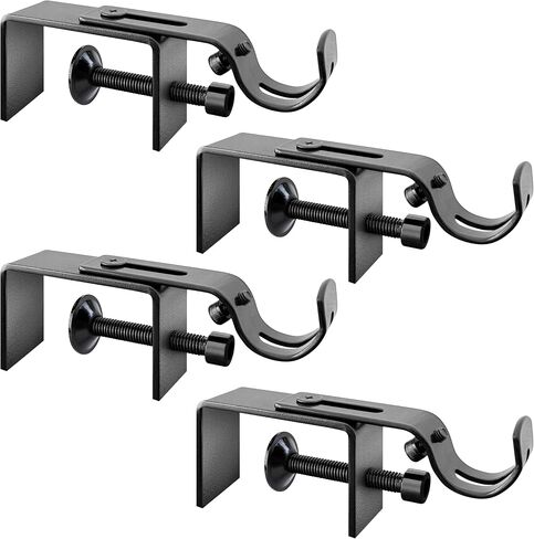 fit for 0.7-2 inches Rectangle Headrail Set of 4 No Drill and Tools Required.Outside Mounted Blinds Curtain Rod Bracket (4) in Kuwait