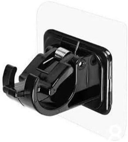 4pcs No-Drill Curtain Rod Holder Set - Self-Adhesive, Adjustable Wall Hooks for Stylish Home Decor (Black) in Kuwait
