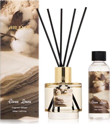 Airkeep Reed Diffuser Set with Refill & 8 Reed Sticks, 6.96 fl oz Pink Sands Home Fragrance, Long Lasting Aromatherapy Diffuser for Bedroom, Bathroom & Living Room in Saudi Arabia