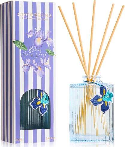 COCORRÍNA Reed Diffuser, White Magnolia Scent Oil Diffuser, 6.09 fl oz, 8 Reeds, Long-Lasting Home Fragrance, Bathroom Bedroom Shelf Decor & Gifts in Saudi Arabia