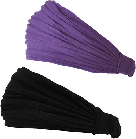Purple & Black Japanese Bandana Headbands Sports Set M in Saudi Arabia