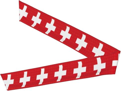 Swiss Flag Ultimate Performance Sweat Absorbent Bandana Headband for Outdoor Sports - Unisex Design, Soft & Breathable Fabric, Black in Saudi Arabia