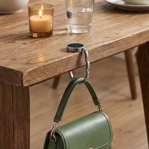 3 Pcs Purse Hanger for Table, Foldable Handbag Hook Table-Hangers, Foldable Purse Hook for Table Storage Folding Decor Women's Bag Holder Handbag Desk Hanger in Kuwait