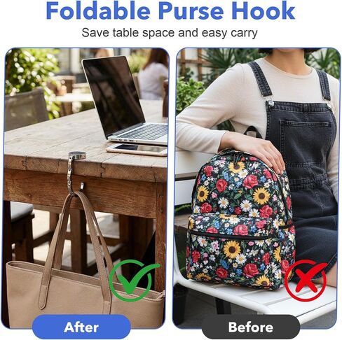 3 Pcs Purse Hanger for Table, Foldable Handbag Hook Table-Hangers, Foldable Purse Hook for Table Storage Folding Decor Women's Bag Holder Handbag Desk Hanger in Kuwait