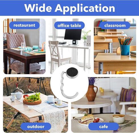 3 Pcs Purse Hanger for Table, Foldable Handbag Hook Table-Hangers, Foldable Purse Hook for Table Storage Folding Decor Women's Bag Holder Handbag Desk Hanger in Kuwait