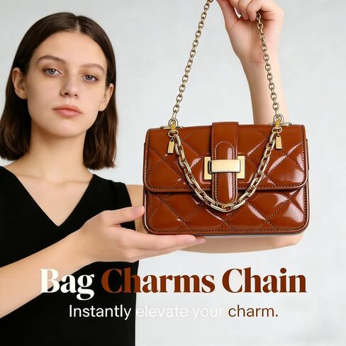 Pearl Purse Chain for Women: Gold Bag Chain Charm – DIY Decorative & 3 Inch Strap Extender for Handbag Crossbody Bracelet & Wallet | Gifts in Saudi Arabia