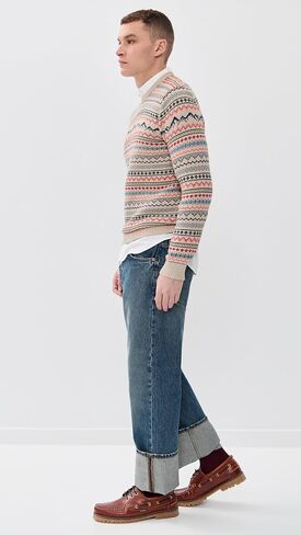 Marine Layer Men's California Fair Isle Crew Sweater in Kuwait