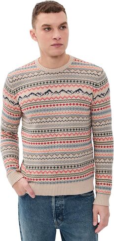 Marine Layer Men's California Fair Isle Crew Sweater in Kuwait