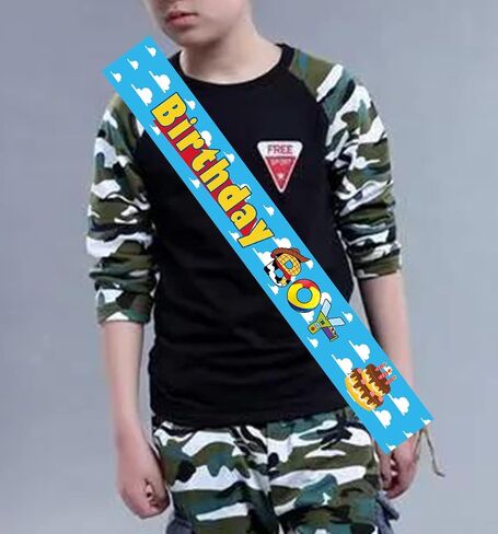 Toy Themed Story Birthday Boy Sash for Kids, Boys, Unisex, Blue, Cartoon, 63 x 3.9 inches, Perfect for Birthday Parties， Bday Sash for Boys, Bday Party Decors and Supplies in Saudi Arabia