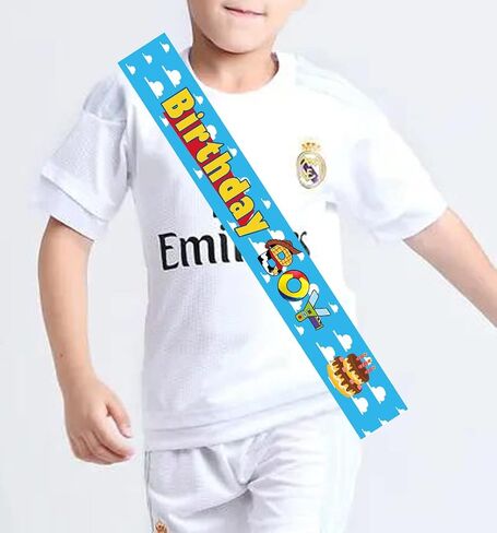 Toy Themed Story Birthday Boy Sash for Kids, Boys, Unisex, Blue, Cartoon, 63 x 3.9 inches, Perfect for Birthday Parties， Bday Sash for Boys, Bday Party Decors and Supplies in Saudi Arabia