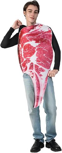 Adult Beef Costume Funny Food Meat Tunic Halloween Costumes in Kuwait