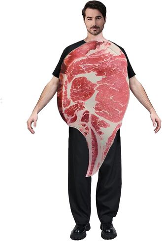 Adult Beef Costume Funny Food Meat Tunic Halloween Costumes in Kuwait
