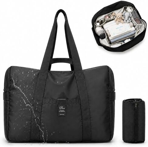 P.travel Foldable Travel Bag, Water-Resistant Lightweight Carry on Duffel Bag 26L, Underseat Personal Item Bag, Packable Weekender Tote, Shoulder & Handheld Travel Bag for Women Men in Saudi Arabia