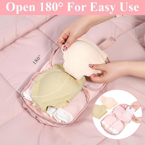 Travel Underwear Organizer Bag,Portable Lingerie Travel Bags Multi-Compartment Storage Underwear Bag For Traveling Lingerie Storage,Ideal For Suitcases and Carry-Ons in Kuwait