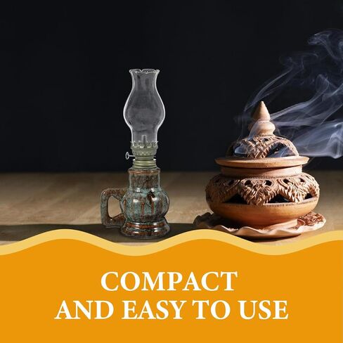 خمر الكيروسين مصباح زيتي الرجعية النفط فانوس للديكور المنزل الداخلي والإضاءة في حالات الطوارئ 7.48X2.95X2.08Inch in Kuwait