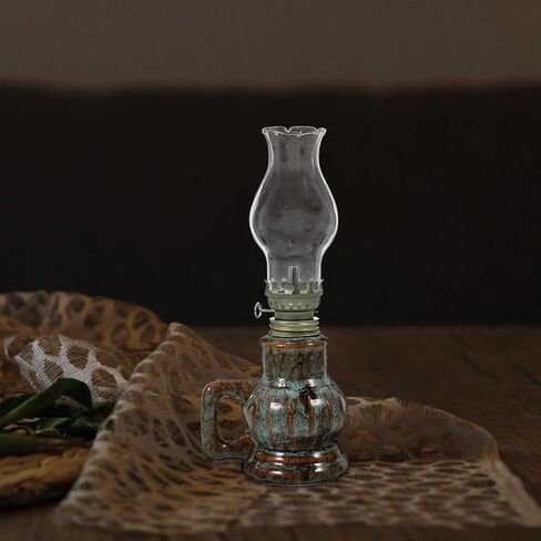 خمر الكيروسين مصباح زيتي الرجعية النفط فانوس للديكور المنزل الداخلي والإضاءة في حالات الطوارئ 7.48X2.95X2.08Inch in Kuwait