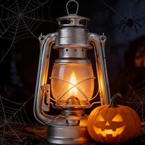 Pacify 2 Pack Kerosene Hurricane Lanterns, Vintage 10 Inch Oil Lamps for Indoor Outdoor Use, Retro Windproof Oil Lantern with Wick for Camping Emergency Patio Home Decor in Saudi Arabia