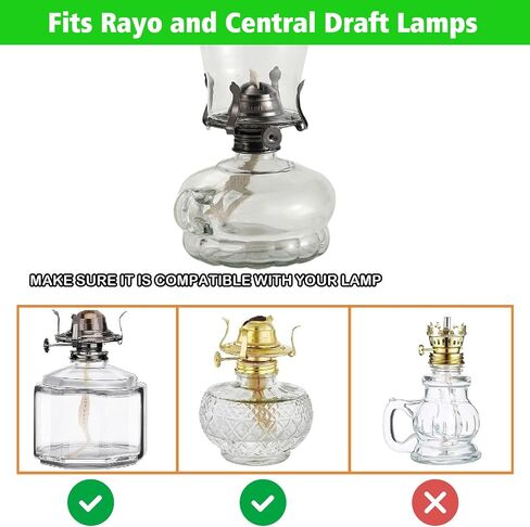 2 5/8 Inch × 14 Inch Oil Lamp Chimney Replacement Clear Glass Lamp Chimney fits Central Draft Burners on Vintage and Antique Style Lamps Oil Lamp Parts in Kuwait