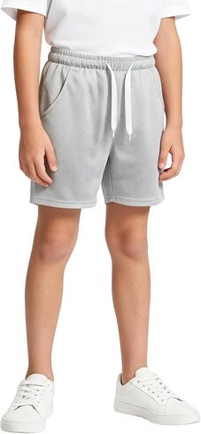 VOGRYE Boys Athletic 3 PackYouth Quick Dry Basketball Soccer with Pockets and Drawstring Waist, Kids Active Sports Shorts in Saudi Arabia