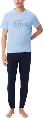 Lacoste mens Monogram Jersey Pajama Set in Kuwait