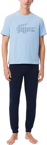Lacoste mens Monogram Jersey Pajama Set in Kuwait